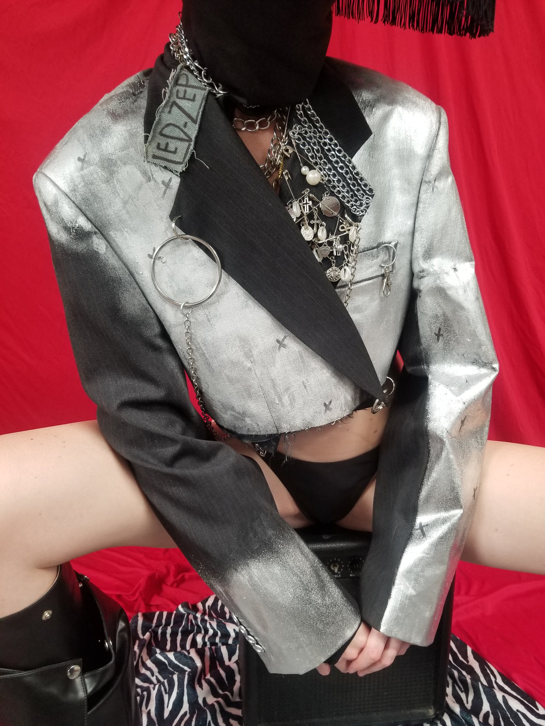 Silver metallic jacket